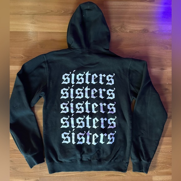 Sisters Black Pullover Hoodie for Women - Picture 6 of 6